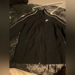 black nice jacket with white stripes